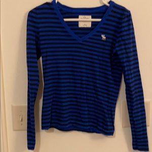 Abercrombie Striped V-neck Tee